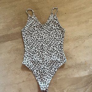 American Eagle leopard print bodysuit, size Small,